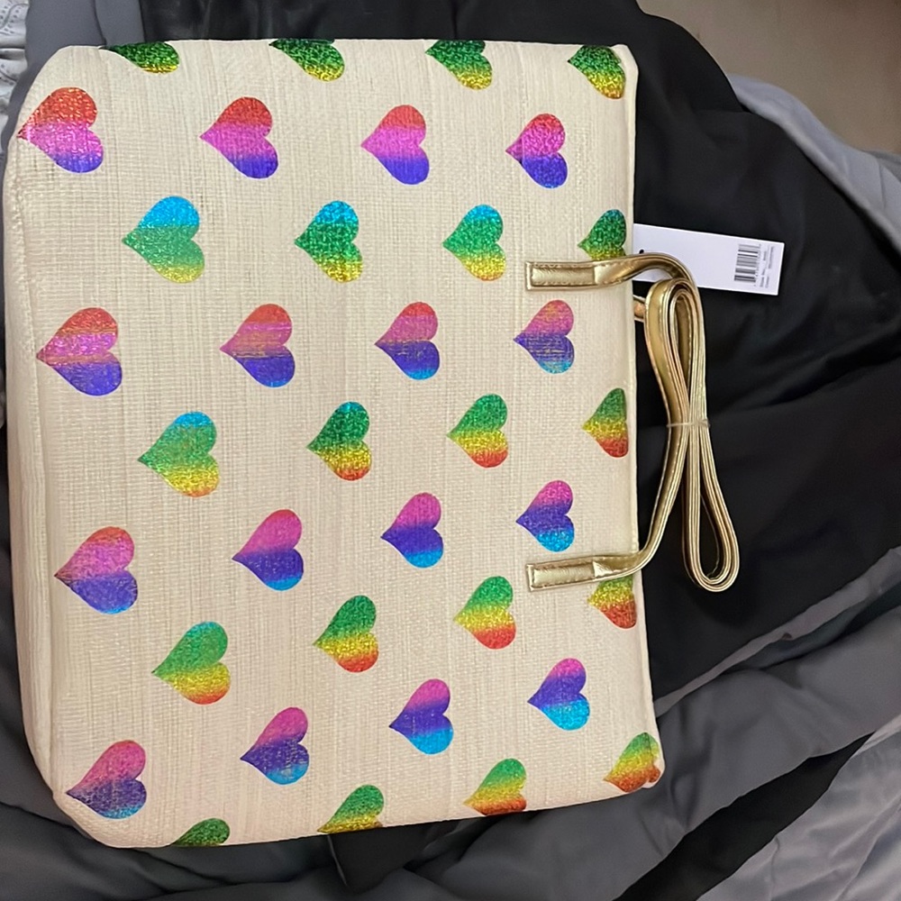 Colorful heart tote brand new